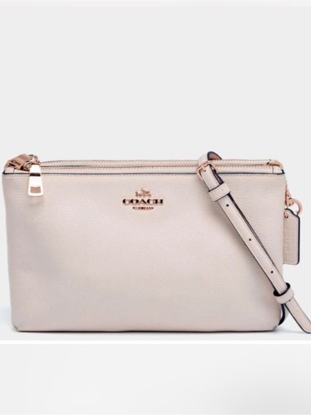 Coach Lyla Double-Zip Crossbody White